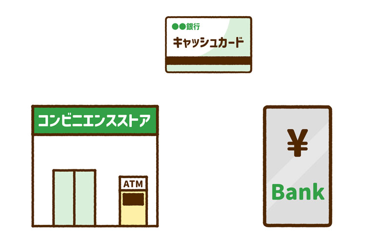 キャッシュカード、コンビニエンスストア、BANK